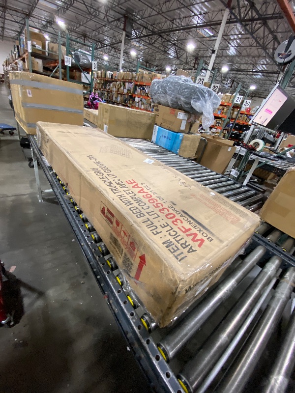 Photo 1 of  Full Size Platform Bed with Drawers and Twin Trundle Bed, Upholstered Full Storage Bed with Tufted Headboard, Linen Fabric, No Box Spring Needed, Gray