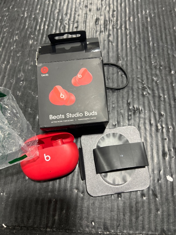 Photo 1 of PARTS ONLY------------------------------------------------------------Beats Studio Buds - True Wireless Noise Cancelling Earbuds - Compatible with Apple & Android, Built-in Microphone, IPX4 Rating, Sweat Resistant Earphones, Class 1 Bluetooth Headphones -