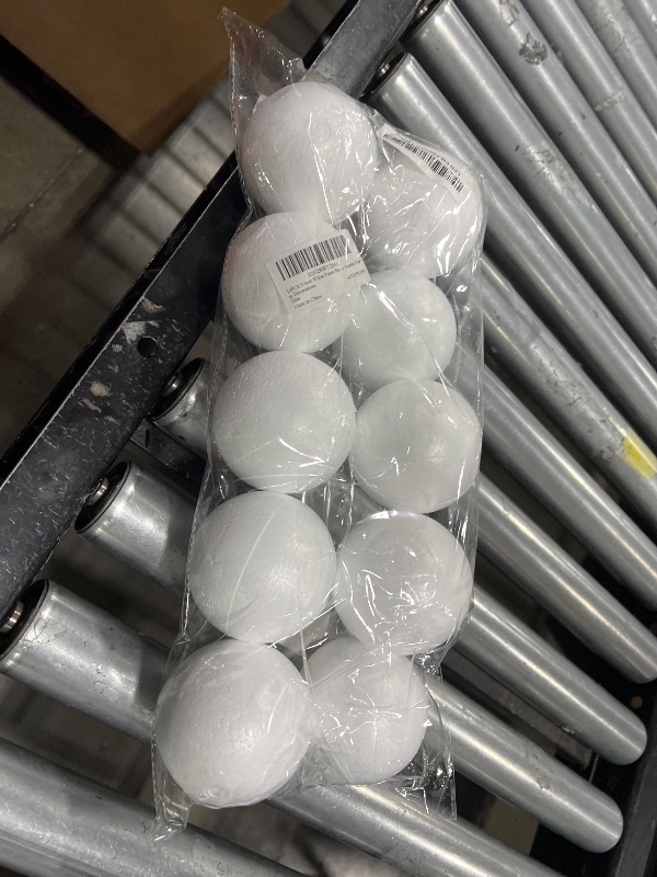 Photo 1 of 10PCS 3 Inch White Foam Balls Polystyrene Craft Balls Foam Balls for Art, Craft, Household, School Projects and Christmas Easter Party Decorations
