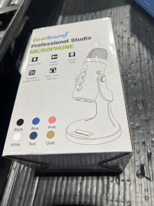 Photo 2 of ZealSound USB Microphone,Condenser Computer PC Mic,Plug&Play Gaming Microphones for PS 4&5.Headphone Output&Volume Control,Mic Gain Control,Mute Button Vocal,YouTube Podcast on Mac&Windows(Black)