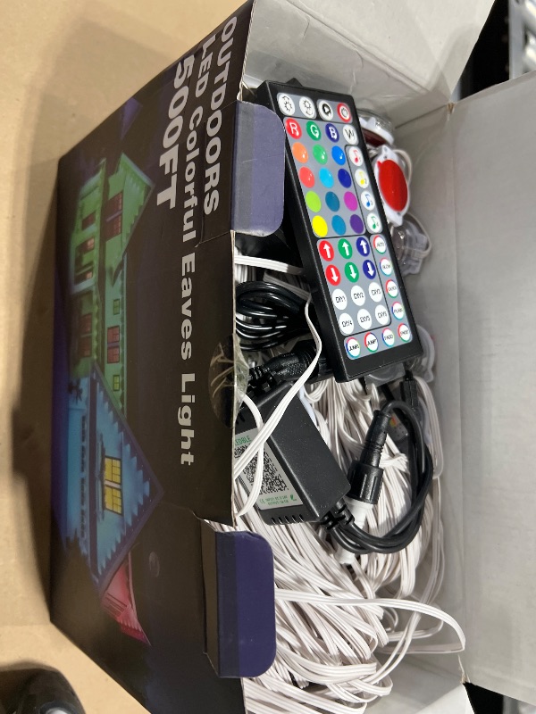 Photo 1 of LITSOUL 500FT Permanent Outdoor Lights for House Waterproof, Smart RGB Eave LED Lighting with 16 Million Colors, IP67 Outdoor Strip Lights for Christmas Halloween Holiday Daily Decorations(500FT)