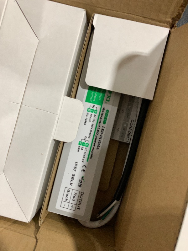 Photo 1 of ?Pack of 6? LED Driver 60 Watts Waterproof IP67 Power Supply Transformer Adapter 100V-260V AC to 12V DC Low Voltage Output for LED Light, Computer Project, Outdoor Light and Any 12V DC led Lights