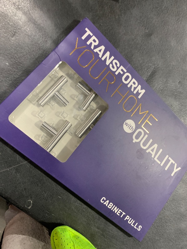 Photo 1 of 10 Pack Brushed Nickel Cabinet Knobs 2 Inch - Silver Drawer Knobs Single Hole Silver T Bar Hardware Drawer Pulls for Kitchen Cabinets and Dressers