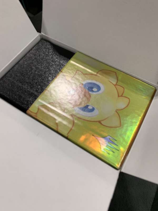 Photo 1 of used-------opened----------------Magic: The Gathering - Final Fantasy Chocobo Bundle (1 Chocobo Booster, 10 Play Boosters, 1 Alt-Art Promo Card, 1 Scene Card, 32 Basic Lands, 1 Click Wheel, and More)