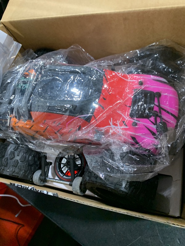 Photo 1 of 1/16 50MPH Brushless 4WD RC Truck,Upgradeable All-Terrain Remote Control Cars with 3S Battery,Waterproof Fast Off-Road RC Truggy for Adults,Suitable as Gift for Snow/Sand Adventures-Gradient Red