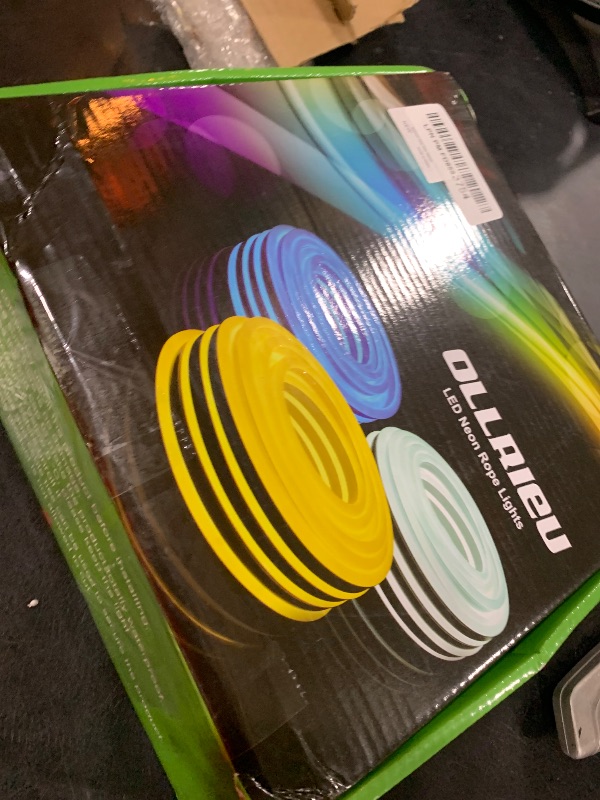 Photo 1 of *missing power cord*LED Neon Rope Lights 50ft Bright White Outdoor Lighting Waterproof 6000K 110V UL Power Plug-in 1800 Units SMD2835 Indoor Connectable Flexible Decorative Neon Light Strip for Bedroom Patio Deck Kitchen