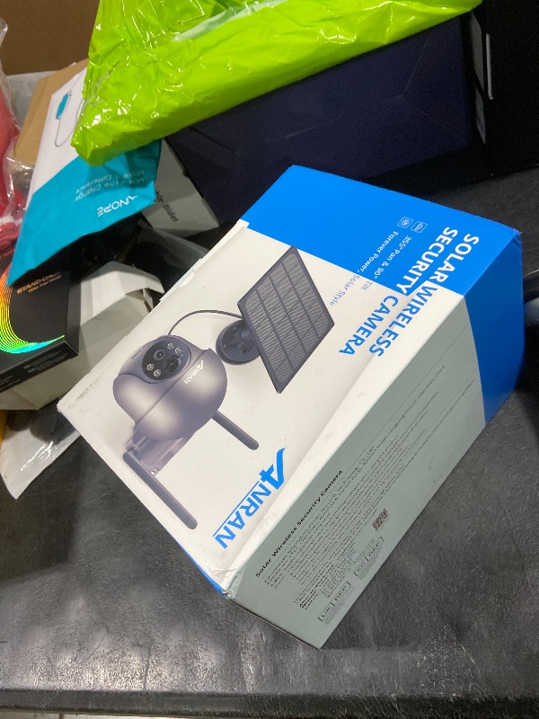 Photo 1 of 1 PACK ANRAN 3MP Security Camera Wireless Outdoor, 2K Solar Outdoor Camera with 360° View, Smart Siren, Spotlights, Color Night Vision, PIR Human Detection, Pan Tilt Control, 2-Way Talk, Q01 Grey 1 Pack