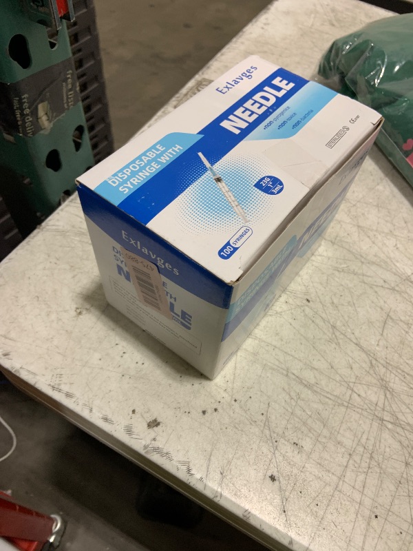 Photo 1 of 100 Pack Disposable 3ml/cc Lab Syringes with 23Ga 1 Inch Needle Luer Lock, Individually Sealed Packed