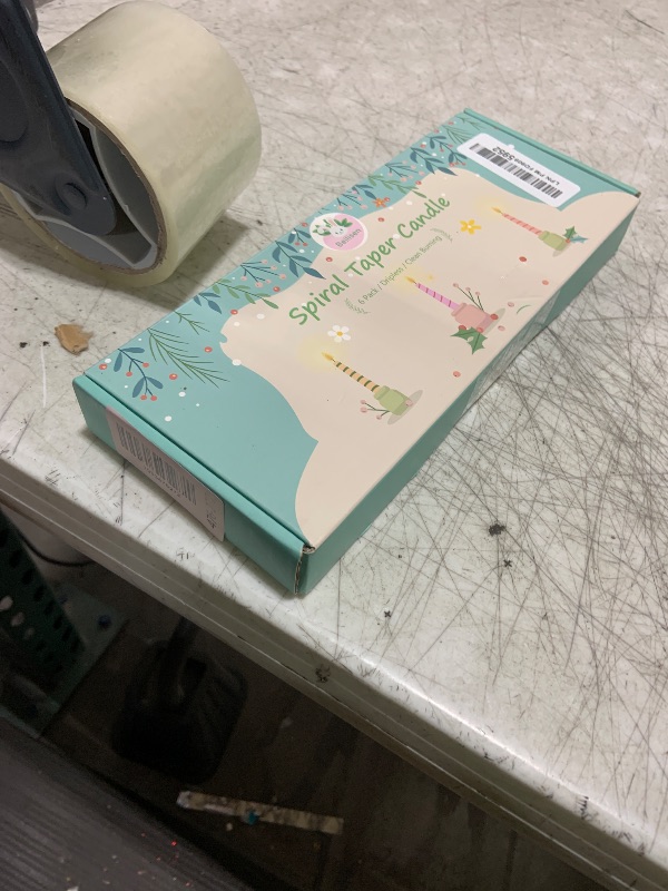 Photo 1 of 10 Inch Gradient-Pink Spiral Taper Candle Set, 6 Pack Unscented Dripless Candlesticks for Wedding, Holiday Décor, and Festive Dinners