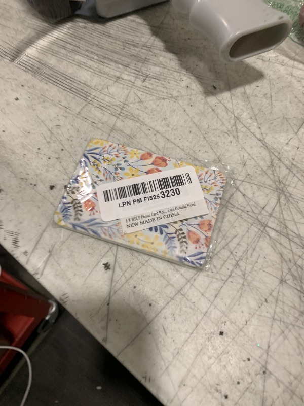 Photo 1 of AWHSCP Cute Floral Leather Phone Wallet, Dual Pocket Credit Card Sticky Wallet, Compatible with Most Cell Phones, Cute Colorful Floral