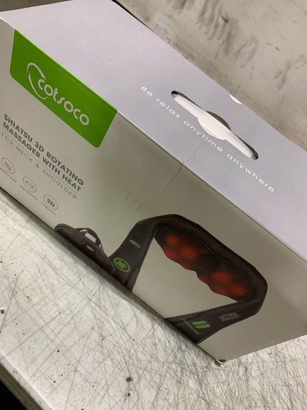 Photo 1 of **MISSING CHARGER** cotsoco Cordless Shiatsu Neck and Shoulder Massager with Heat,Portable Massagers for Neck and Back,3D Deep Tissue Kneading Back Massager for Muscle Pain Relief,Perfect Gifts for Men and Woman