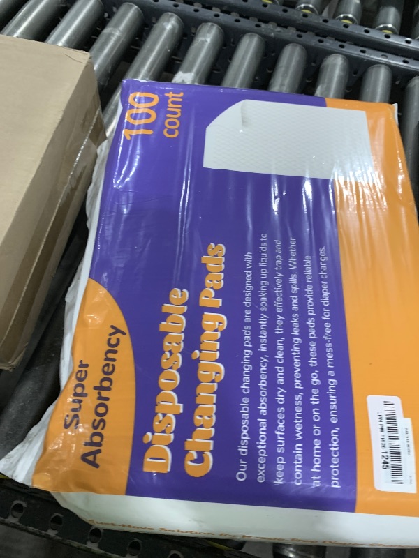 Photo 1 of 100 Pack Disposable Changing Pads for Baby [24" x 18"] Super Absorbency Disposable Underpads Large Bed Pads Absorbent Fluff Protective Table Pads Disposable Diaper Changing Pads, Leakproof