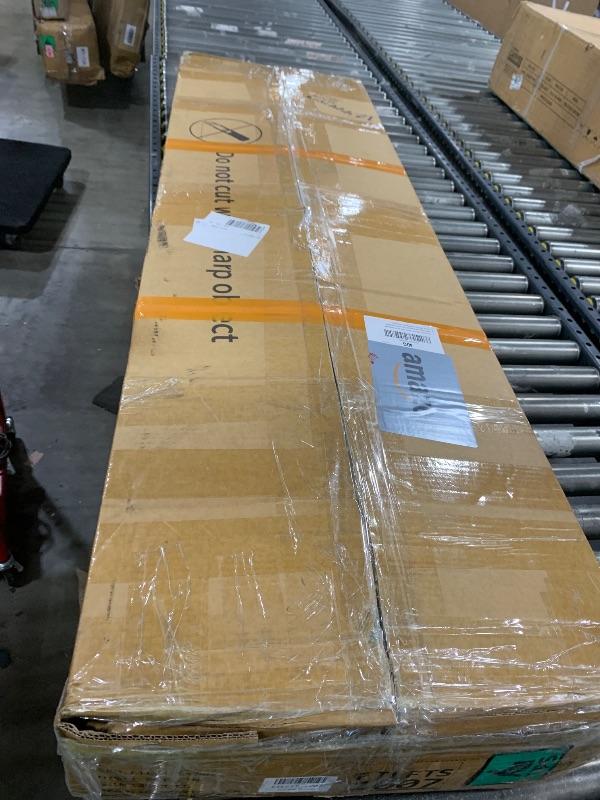 Photo 1 of MISSING MANY PIECES **************** YITAHOME TV Stand for 65/55 Inch Television, Farmhouse Entertainment Center Television Stand with Power Outlets and Open Shelf, Media Console TV Cabinet for Living Room, Dark Grey