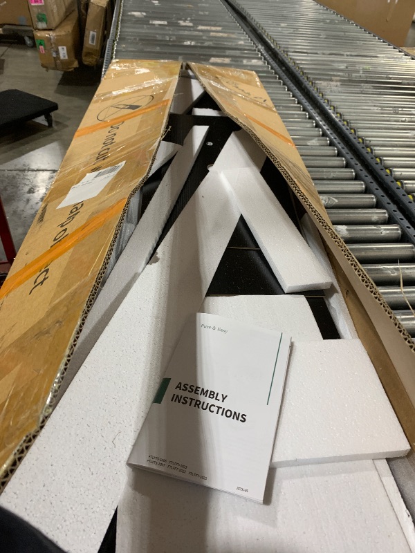 Photo 1 of MISSING MANY PIECES **************** YITAHOME TV Stand for 65/55 Inch Television, Farmhouse Entertainment Center Television Stand with Power Outlets and Open Shelf, Media Console TV Cabinet for Living Room, Dark Grey