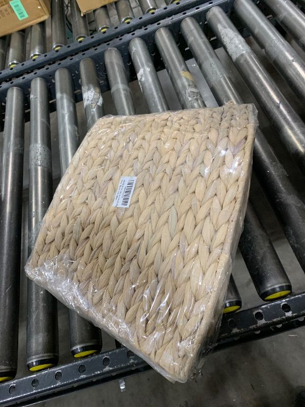 Photo 1 of KOLWOVEN Tree Collar Large to Small Christmas Tree, 28" Christmas Tree Ring Adjustable Water Hyacinth Skirt, Christmas Tree Skirt for Decoration, Base Protection from Pets (Water Hyacinth-White)