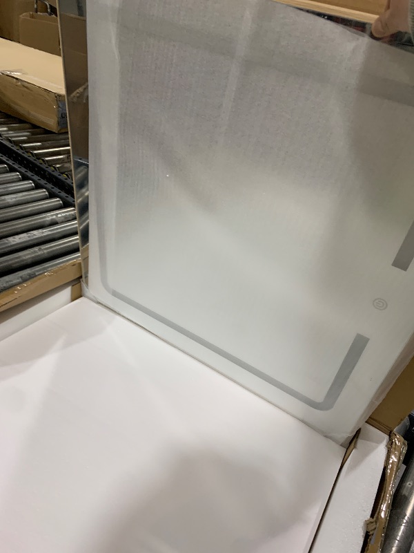 Photo 1 of MIRROR ONLY***************GarveeHome Makeup Vanity Desk with Sliding Mirror, Vanity Dressing Table with 3 Color Adjustable Lights, Girls Vanity Set with Stool, 4 Compact Vanity Drawers, Power Outlet, Natural