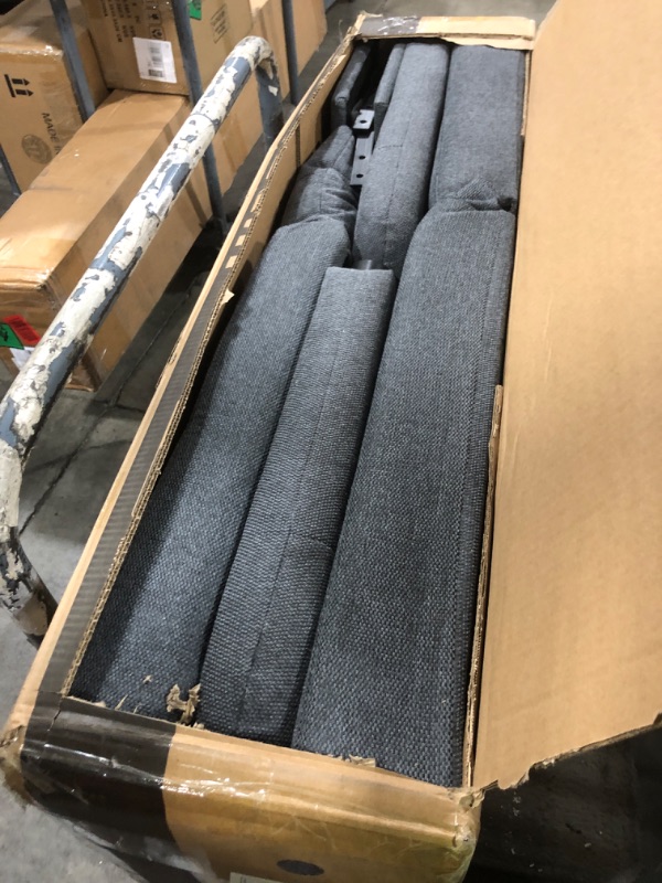 Photo 1 of Convertible Sleeper Chair-Fabric Futon Sofa Bed, Single Sleeper Sofa, Small Couch Bed with USB Port, Foldable Table, Pillow, Adjustable Backrest for Dorm/Bedroom/College Darkgrey