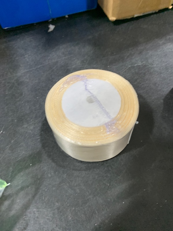 Photo 1 of 1.5 Inch x 25 Yards Ivory Satin Ribbon Solid Polyester Ribbons for Gift Wrapping, Crafts, Wedding Party Holiday Decor, Flower Arrangement