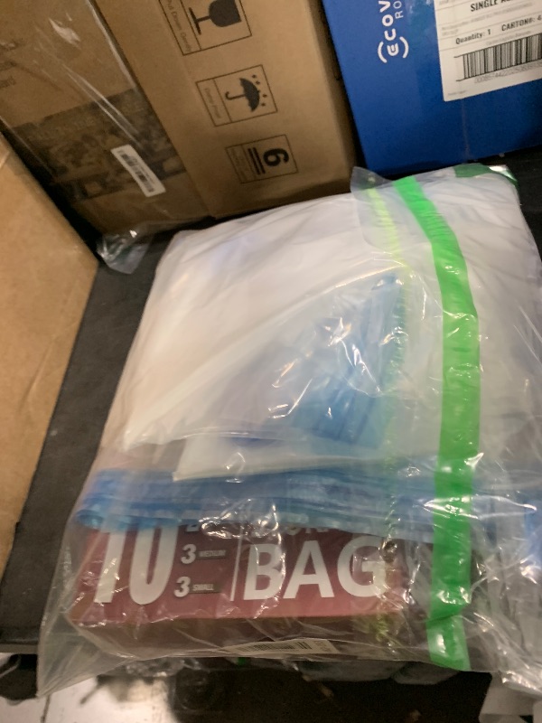Photo 1 of 10 Space Saver Vacuum Sealed Storage Bags (2 Jumbo/2 Large/3 Medium/3 Small) with Hand Pump, Seal Bags for Clothing, Comforters, Pillows, Towel, Blanket Storage, Bedding
