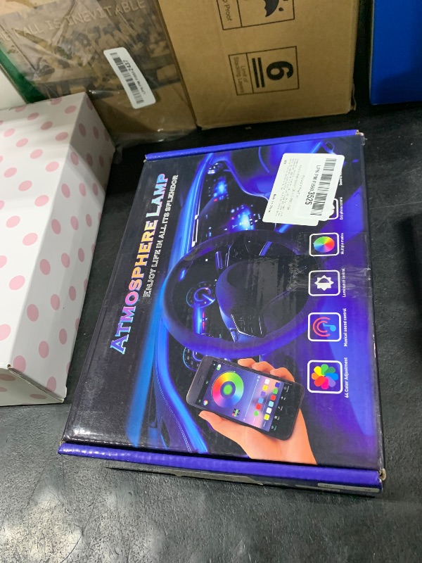 Photo 1 of Dreamcolor Acrylic Interior Car LED Strip Light with Wireless APP, RGB 18 in 1 with 175 inches 600 LEDs Fiber Optic Car Ambient Lighting Kits, Dual Zone Sound Active Function LED Strip for Car