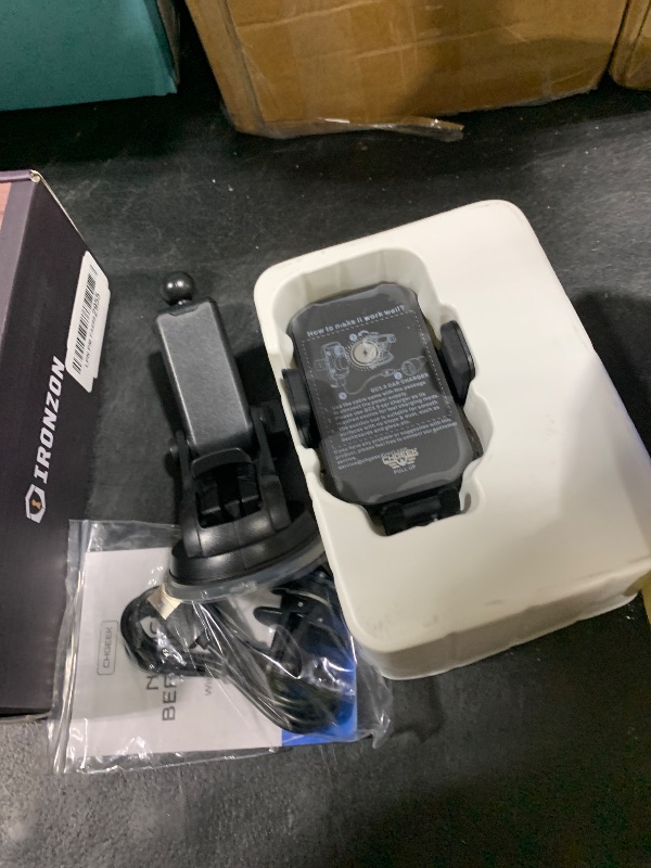 Photo 1 of Wireless Car Charger Phone Holder Mount, 15W Fast Charging Auto Clamping Phone Holders for Your Car Dashboard Windshield Air Vent Car Accessories for iPhone, Samsung Galaxy, Google Pixel etc