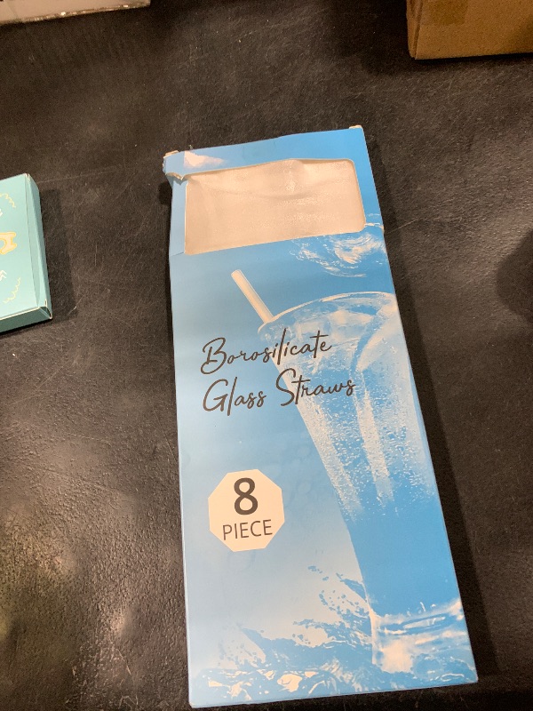 Photo 1 of 10-Piece Reusable Glass Drinking Straws - 10" x 10 mm - Smoothie Straws for Milkshakes, Frozen Drinks, Smoothies, Bubble Tea - Environmentally Friendly