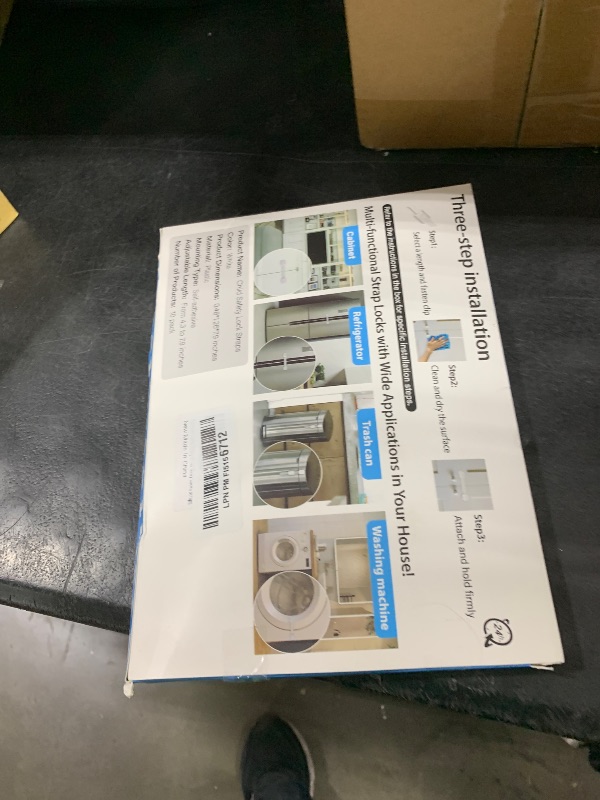 Photo 1 of 10 Pack Cabinet Locks Baby Proofing, Child Proof Cabinet Locks with 3M Adhesive - Easy Installation with Adjustable Straps, Multi-Purpose Child Safety Latches for Drawers Fridge Trash Cans Toilets