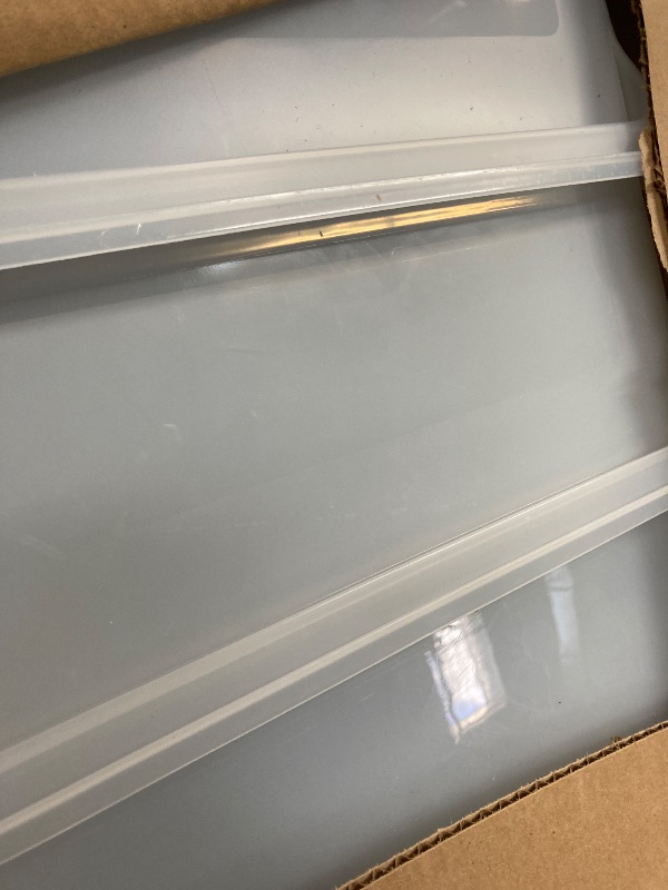 Photo 1 of ***(DAMAGED -SELLING AS IS )***
IRIS USA File Box File Organizer Plastic File Box for Letter/Legal File, BPA-Free Plastic Storage Bin Tote Organizer w/Secure Latching Lid and Easy-Slide Pad, Clear 35 Qt. 4Pack