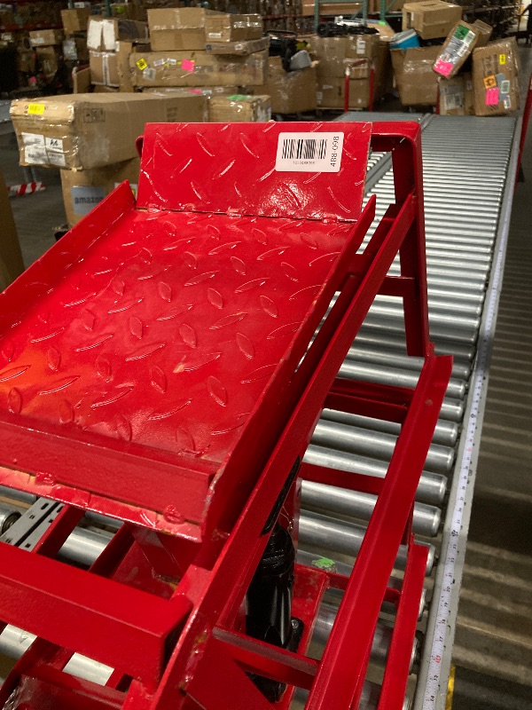 Photo 1 of 2 Pack Auto Car Truck Service Ramps, 5 Ton Low Profile Hydraulic Car Ramps, Car Lift Service Ramps Red