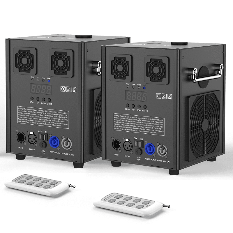 Photo 1 of 2 PCS 700W Cold Spark Machine DMX512 Firework Machine 3-16ft Adjustable for Wedding Stage Party DJ Disco,Black