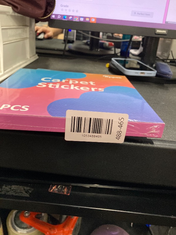 Photo 1 of [12 Pack] Rug Pad Gripper, Double Sided Non-Slip Rug Pads Rug Tape Stickers Washable Area Rug Pad Carpet Tape Corner Side Gripper for Hardwood Floors and Tile