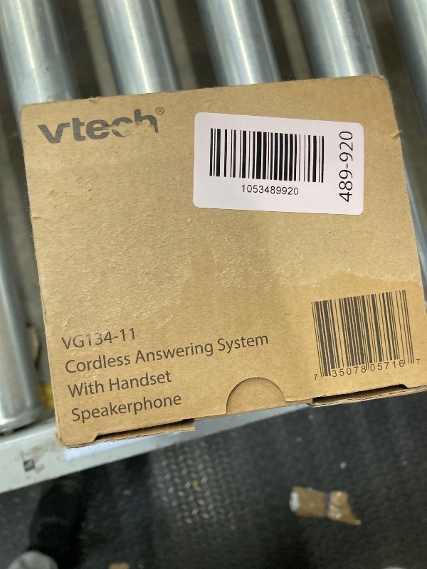 Photo 1 of [New] VTech VG134-11 DECT 6.0 Cordless Home Phone with Bluetooth Connection, Digital Answering Machine, Backlit Display,Full Duplex Speakerphone, Caller ID/Call Waiting,1000 ft Range (Black)