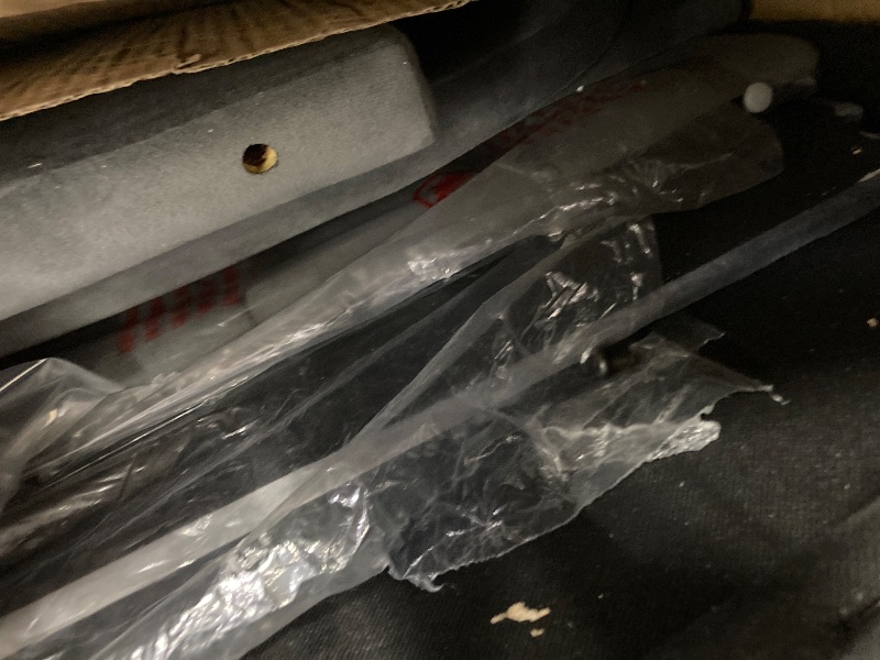 Photo 1 of BED FRAME, BLUE FABRIC 76" WIDE