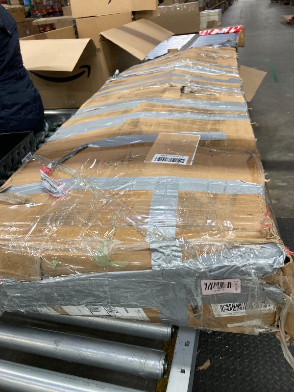 Photo 1 of BED FRAME, BLUE FABRIC 76" WIDE