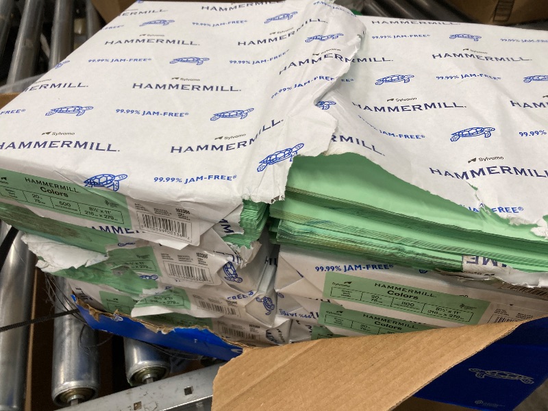 Photo 1 of ***10 PACKS***Hammermill Colored Paper, 20 lb Green Printer Paper, 8.5 x 11- 1 Ream (500 Sheets) - Made in the USA, Pastel Paper***10 PACKS***