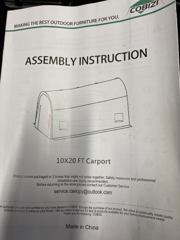 Photo 1 of 10' X 20' CARPORT