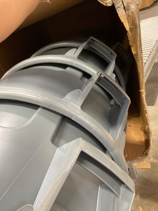 Photo 1 of ***PACK OF 4***Rubbermaid Brute 44 Gal Gray Plastic Garbage Can