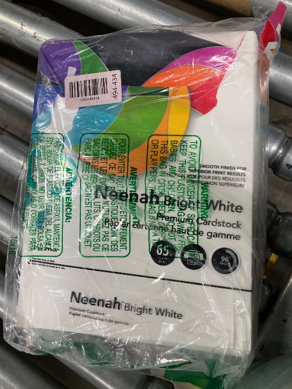 Photo 1 of **PACKAGE IS OPENED AND EDGES ARE SLIGHTLY DIRTY***Bright White Card Stock, 96 Bright, 65lb, 8.5 X 11, 250/Pack