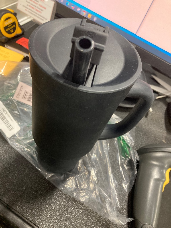View 2 of ***THIS IS A FIRM BUT PLIABLE CUP.***Silipint 32oz Silicone Tumbler with Handle, Flip Lid and Straw – BPA-Free, Non-Toxic, Unbreakable, Freezer, Microwave, Dishwasher Safe Tumbler – Perfect for Tea, Cold Water, Smoothies (Classic Black)***THIS IS A FIRM B