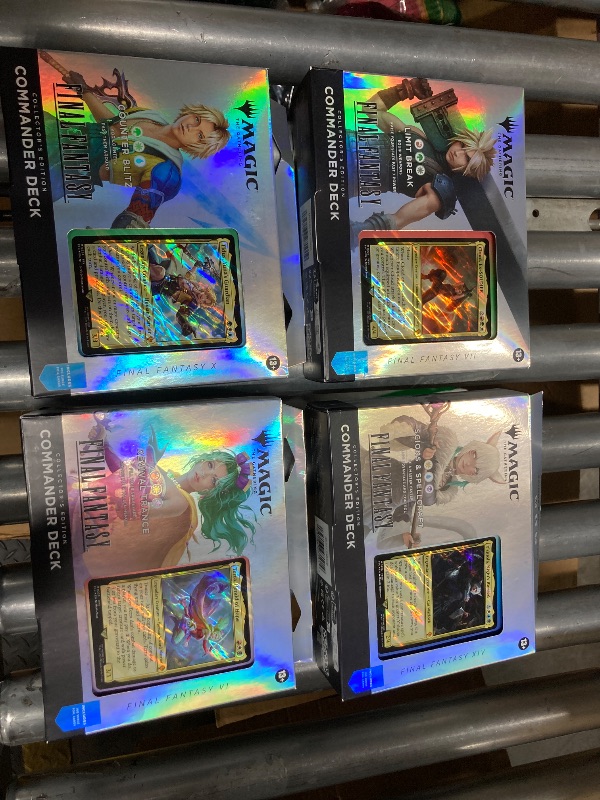 Photo 1 of ***FACTORY SEALED*** Magic: The Gathering - Final Fantasy Collector’s Edition Commander Deck Bundle - Includes All 4 Surge Foil Decks
