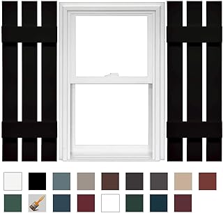 Photo 1 of 12"W x 64"H Mid-America Vinyl, TailorMade Three Board Spaced (3 Batten), Board-n-Batten Shutters, w/Installation Shutter-Lok's (Per Pair), 419 - Storm Cloud