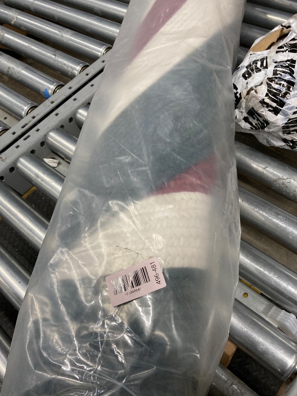 Photo 2 of Super Area Rugs Rustic Red/White/Blue Braided Rug for Living Room/Family Room, Washable Navy Indoor Outdoor Braided Rug for Patio/Porch 5' x 8' Oval
