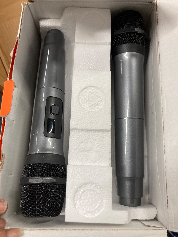 Photo 1 of Karaoke Machine, Portable Bluetooth Speaker with 2 Wireless Microphones for Adults & Kids with Lights, Karaoke Microphone with PA System Supports USB/TF/FM/AUX for Home Party Home System Packages