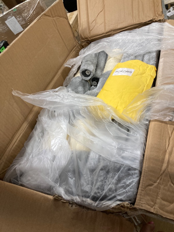 Photo 2 of SHA CERLIN 68 Inches Multi-Level Large Cat Tree for Large Kitties/Big Cat Tower with Condo/Cozy Plush ?Pussycat Perches/Sisal Scratching Posts and Hammocks/Activity Center/Grey