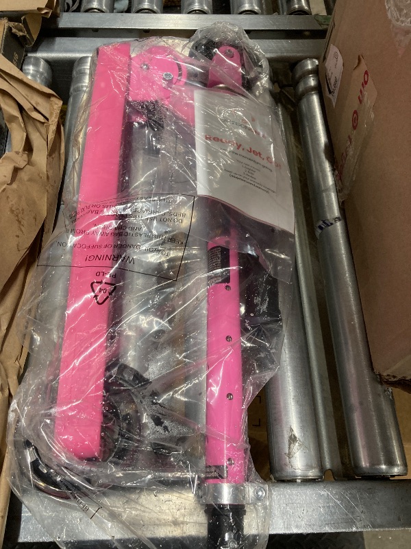Photo 1 of **its wet ***Jetson Scooters - Jupiter Kick Scooter (Pink) - Collapsible Portable Kids Push Scooter - Lightweight Folding Design with High Visibility RGB Light Up LEDs on Stem, Wheels, and Deck