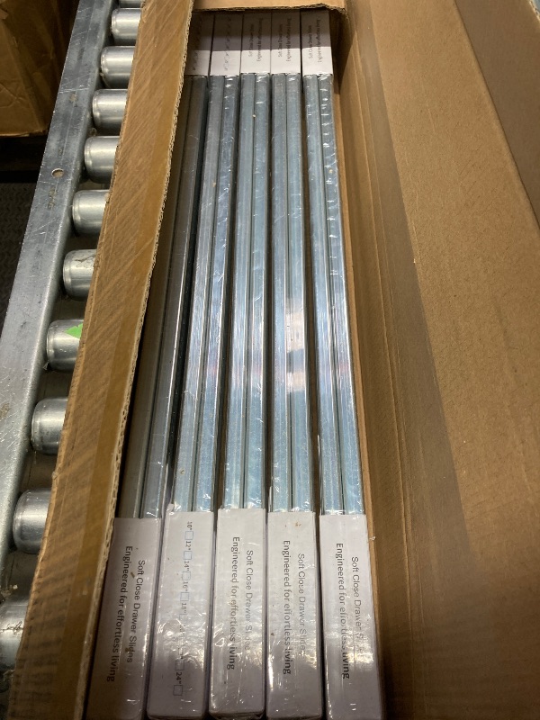 Photo 1 of 10 Pairs | Soft Close Drawer Slides 22 inch, HBL’ Heavy Duty Cabinet Drawer Slides Replacement - Ball Bearing Full Extension, 200 LB Capacity, Made of Cold-Rolled Steel, Rust-Resistant & Long-Lasting.