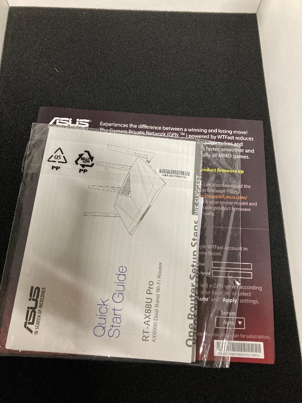 Photo 1 of **MISSING POWER SUPPLY***ASUS RT-AX88U PRO AX6000 Dual Band WiFi 6 Router, WPA3, Parental Control, Adaptive QoS, Port Forwarding, WAN aggregation, lifetime internet security and AiMesh support, Dual 2.5G Port