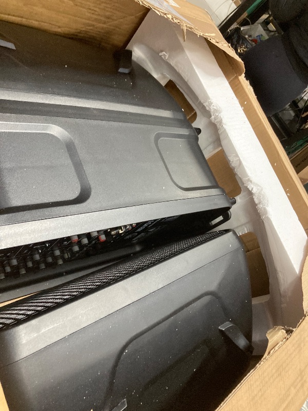 Photo 1 of ***Very used****
NBVOICE Professional Portable All-in-One Integrated 2-Way PA System Fixed Setup, Suitcase Design w/ 8-Channel Mixer, 2 Speaker Stands, Bluetooth, Mic for Performances, Presentations