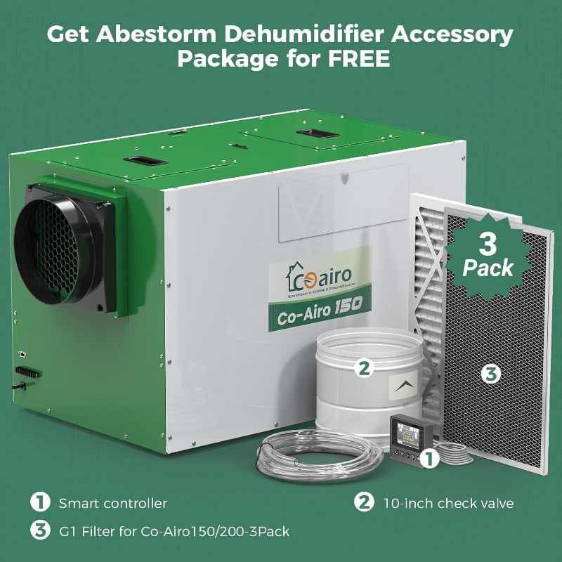 Photo 1 of ***Parts only****
Whole House Dehumidifier with Controller, 280 Pint with Fresh Air Function, Crawl Space Dehumidifier with Drain Hose Up to 3500 sq. ft. for Grow Tent, Whole House, Commercial, Basement
