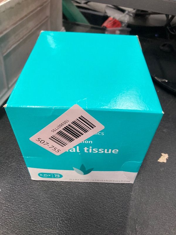 Photo 1 of ***Factory seal***
Amazon Basics 2-Ply Ultra Facial Tissue with Lotion, 75 Count